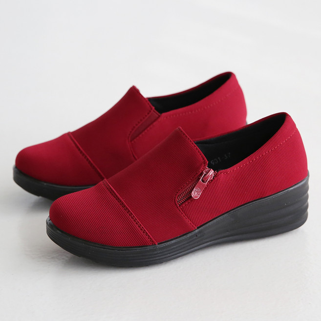 단골언니 여성용 키높이 통굽 컴포트 트리올 슬립온 5cm