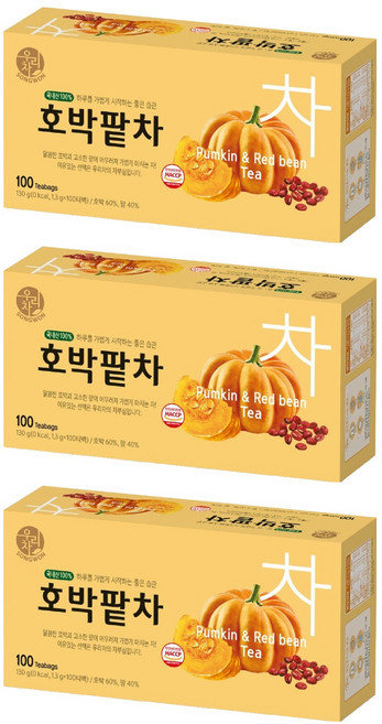 SONGWON 南瓜紅豆茶, 1.3g, 100入, 3個