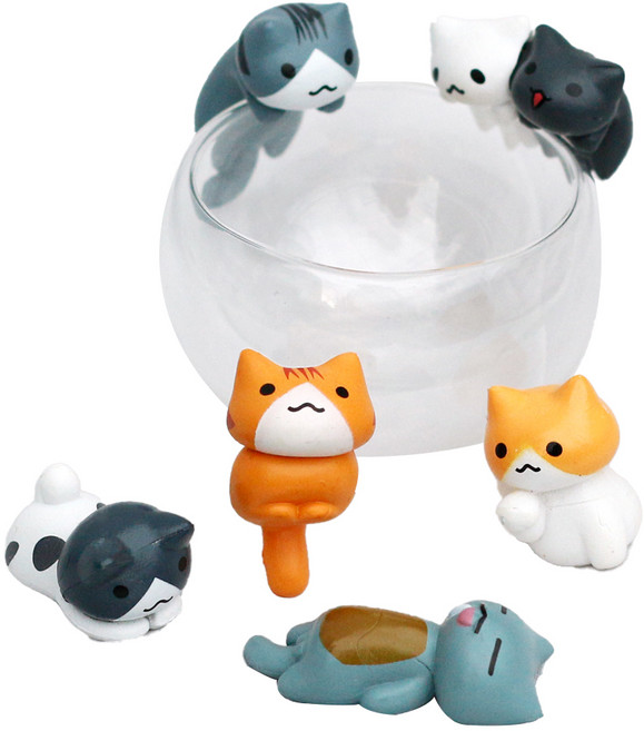 고양이 피규어 6종 세트, 1세트