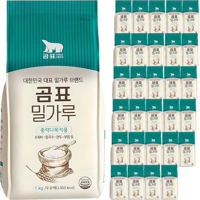 곰표 중력다목적용 밀가루, 1kg, 30개