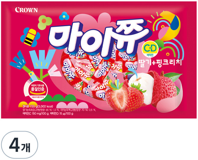 마이쮸 딸기핑크리치, 720g, 4개