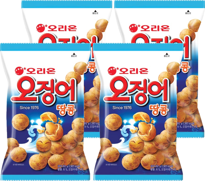 오리온 오징어 땅콩, 202g, 4개