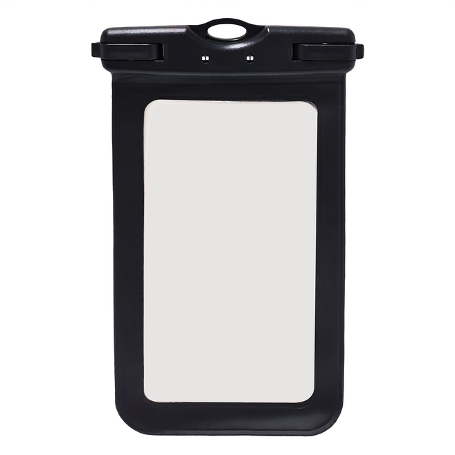 OMG TPU高清觸屏手機防水袋 頸掛式潛水袋 可拍照 (7.2吋以內通用) 高透膜材質 輕鬆解鎖 適配大多數手機 輕薄設計 手感舒適, 黑色, 1個