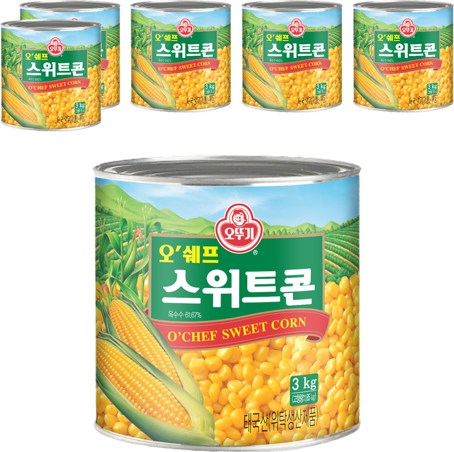 오뚜기 오쉐프 스위트콘 3kg, 6개