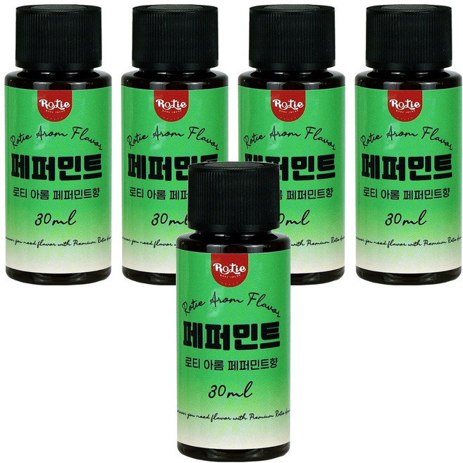 로티 아롬 식품 향료 페퍼민트향, 5개, 30ml