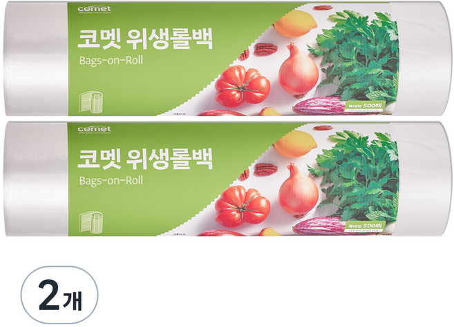 코멧 위생롤백, 특대(XL)(35 x 45cm), 500개입, 2개