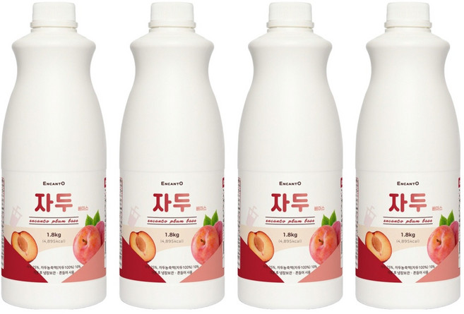 엔칸토 자두 음료베이스, 1.8kg, 4개