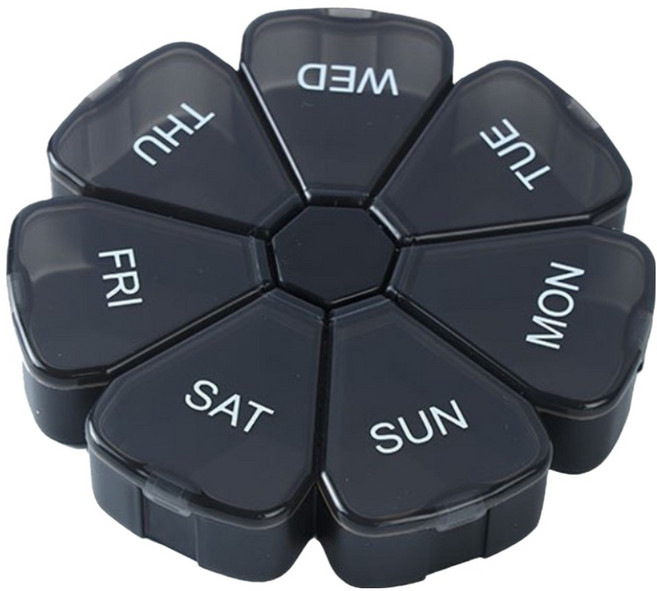 휴대용 알약케이스 블랙, 1개