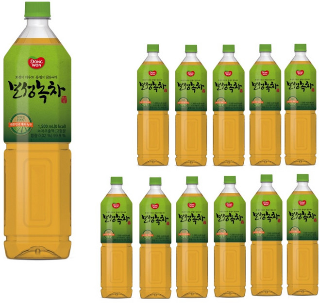 동원보성녹차 음료, 1.5L, 12개
