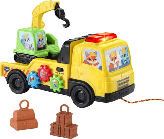 vtech 偉易達 雙語互動學習建築工程車 1台 黃色 兒童玩具