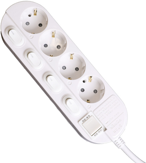 이어지다 개별 스위치 멀티탭 4구 OS-MT4, 3m, 1개