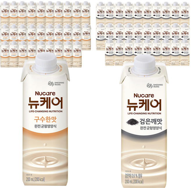 뉴케어 완전 균형영양식 구수한맛 200ml 30p + 검은깨맛 200ml 30p, 1세트