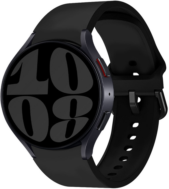 아이몰 갤럭시워치 실리콘 밴드 버클 스트랩, 블랙, 1개