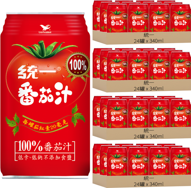 統一 蕃茄汁, 340ml, 96罐