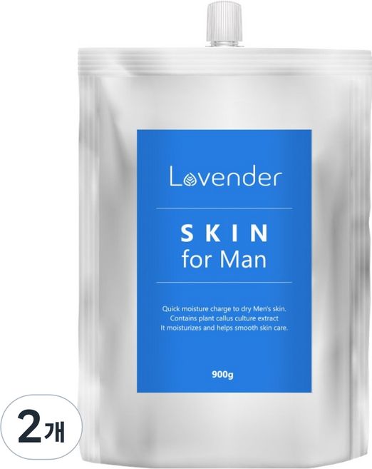러벤더 남성용 대용량 보습 모이스처 스킨 토너, 2개, 900g