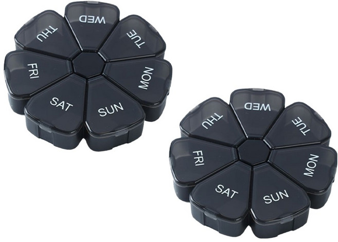 휴대용 알약케이스 블랙, 2개