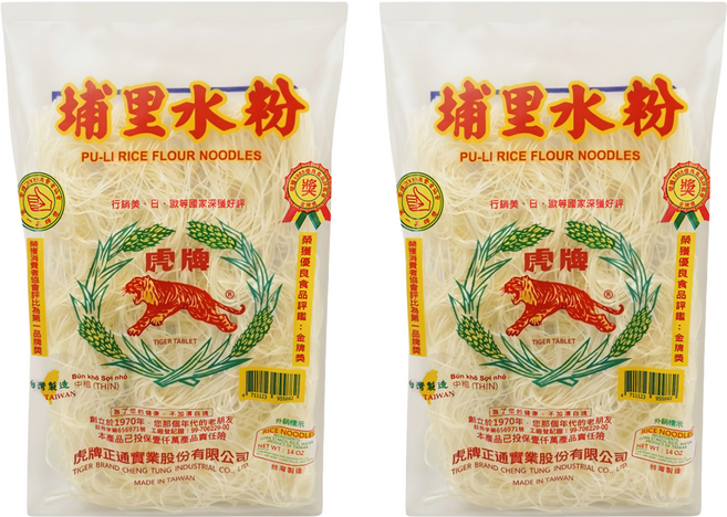 TIGER FOOD 虎牌 埔里水粉 中粗, 400g, 2包
