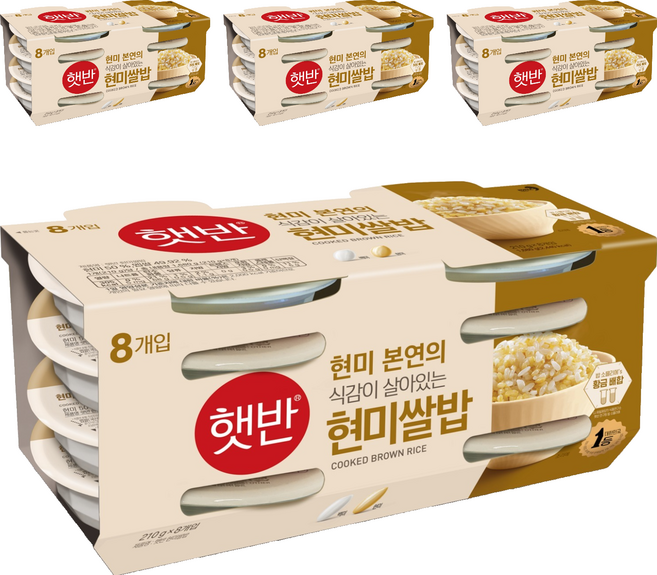 햇반 현미쌀밥, 210g, 32개