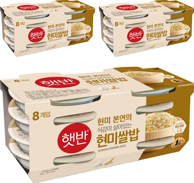 햇반 현미쌀밥, 210g, 24개