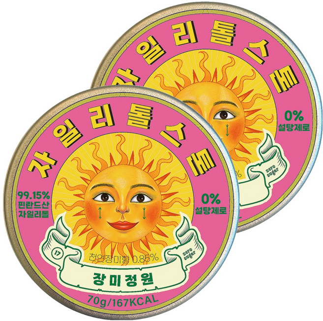 자일리톨스톤 사탕 장미정원, 70g, 2개