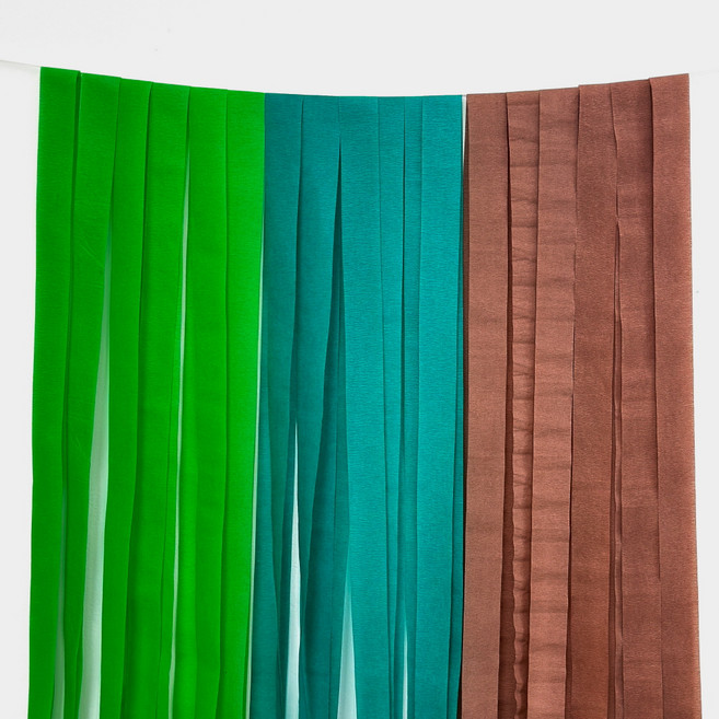 ALL THAT PARTY 三重派對彩帶30公尺套組, 叢林主題 綠色, 2套