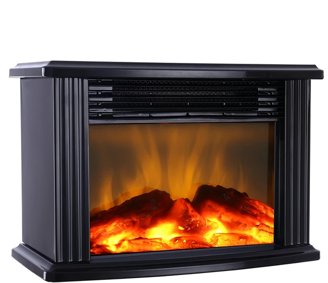 LA POLO 藍普諾 3D高效視覺火燄爐電暖器, LA-988, Black