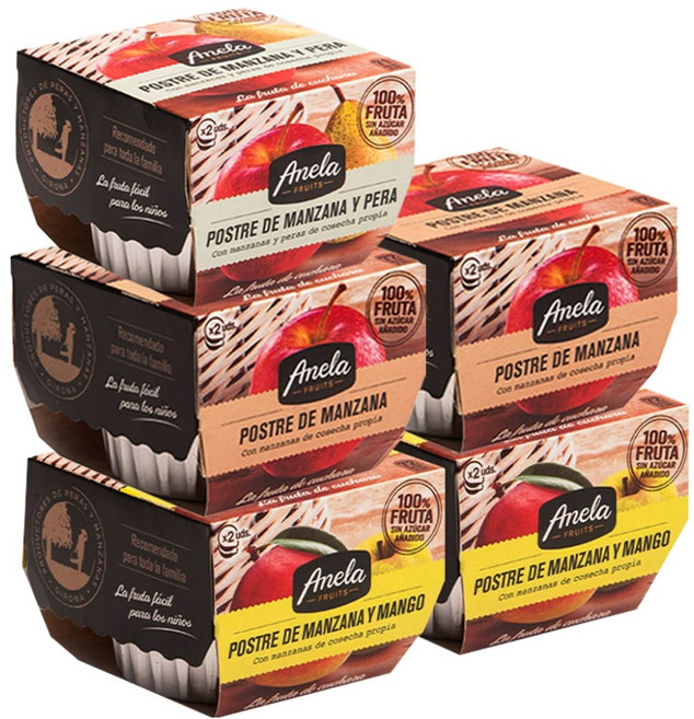 아넬라 생과일 디저트 인기 5종세트, 혼합맛(사과,사과배,망고), 1세트