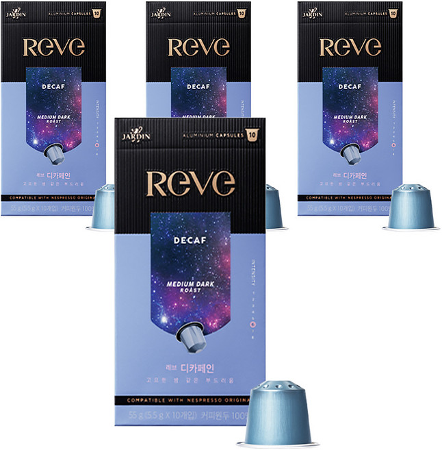 레브 디카페인 캡슐커피, 5.5g, 10개입, 4개