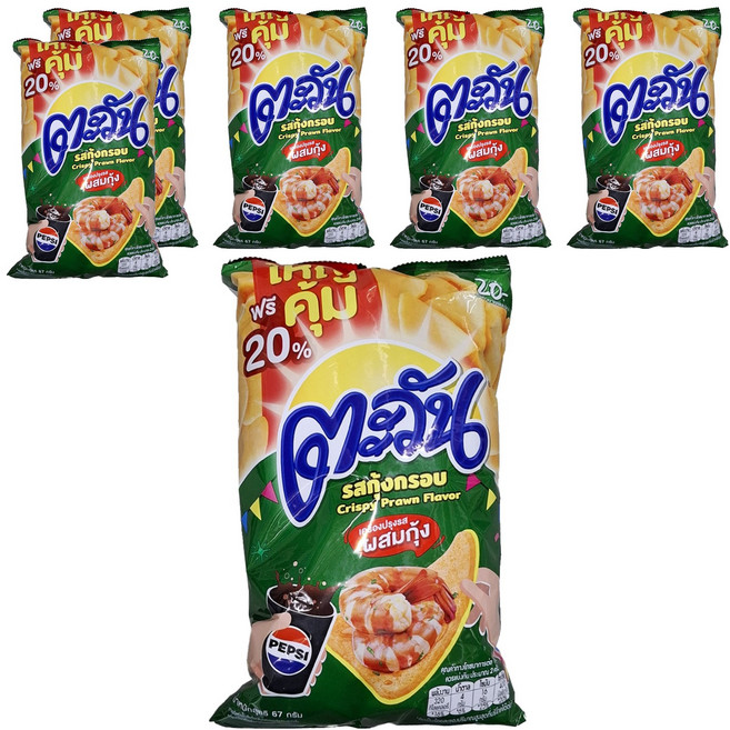 Tawan 大王 餅乾 蝦味, 6包, 67g