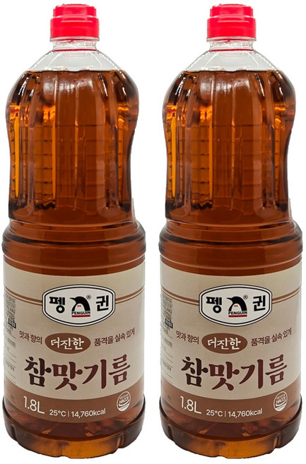 펭귄 참맛기름 89%, 2개, 1.8L