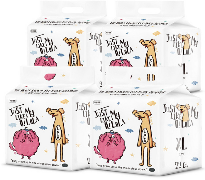 OLOLA 러버스핏 팬티기저귀 아동용, 특대형(XL), 88매