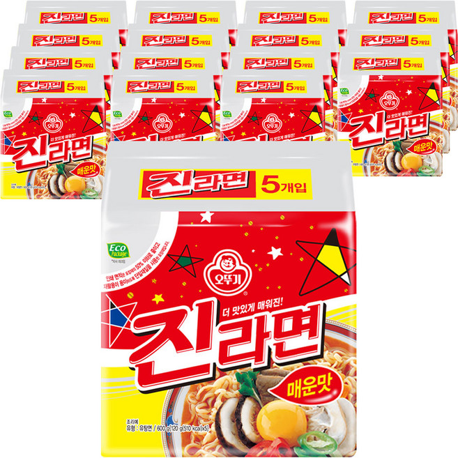 오뚜기 진라면 매운맛 120g, 80개