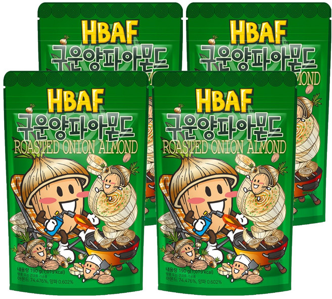 바프 구운양파 아몬드, 190g, 4개