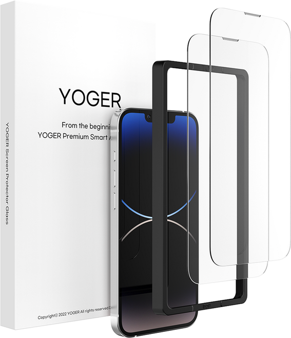 요거 풀커버 강화유리 휴대폰 액정보호필름, 1세트