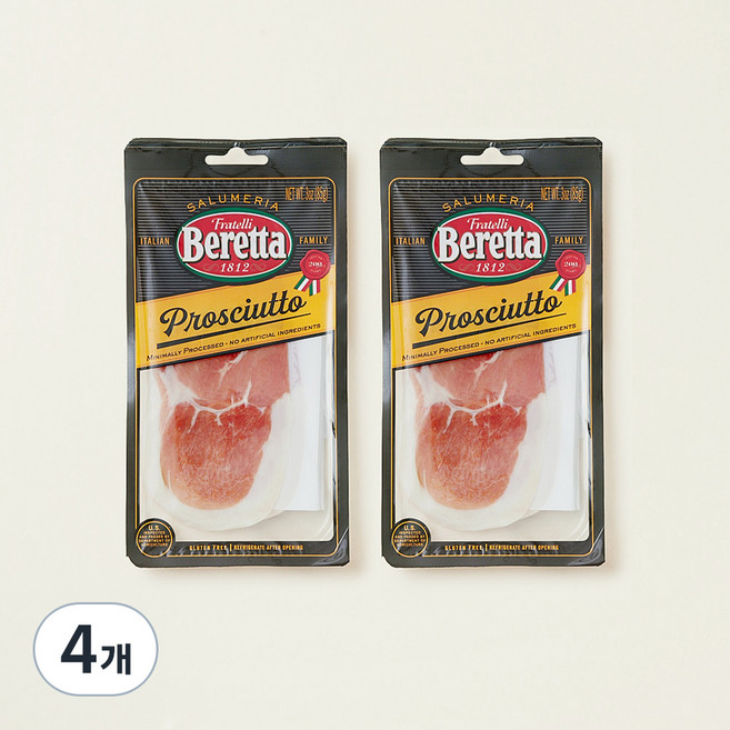 베레타 프로슈토 슬라이스 햄, 85g, 4개