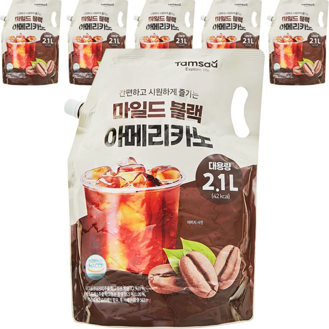 탐사 마일드 블랙 아메리카노, 2.1L, 6개