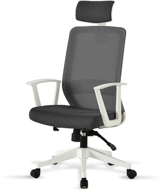 체어클럽 T50 라이트 사무용의자, 화이트(바디) + 블랙