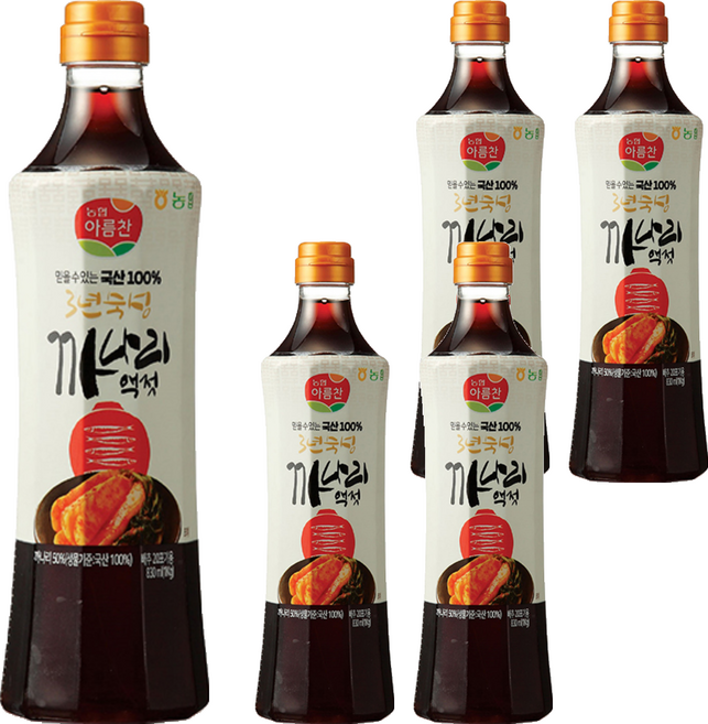 아름찬 국산 까나리액젓, 1kg, 5개