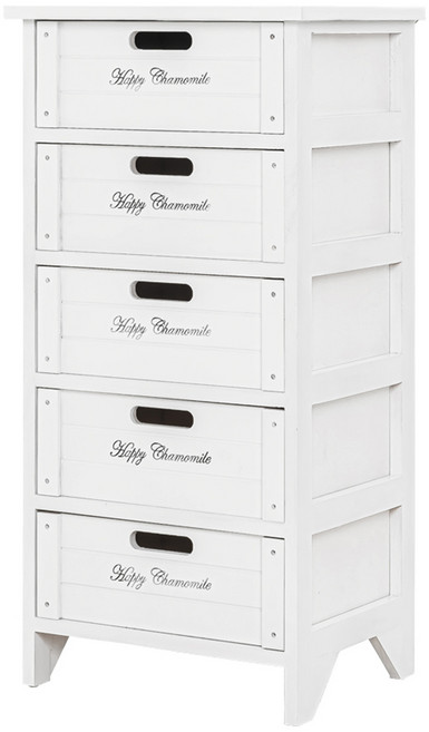 dayneeds 日需百備 歐式鄉村風五層抽屜櫃 收納櫃/木櫃/衣物收納/置物櫃, 歐式鄉村風 白色