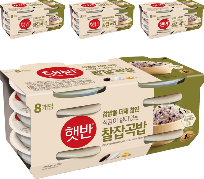 햇반 찰잡곡밥, 210g, 32개