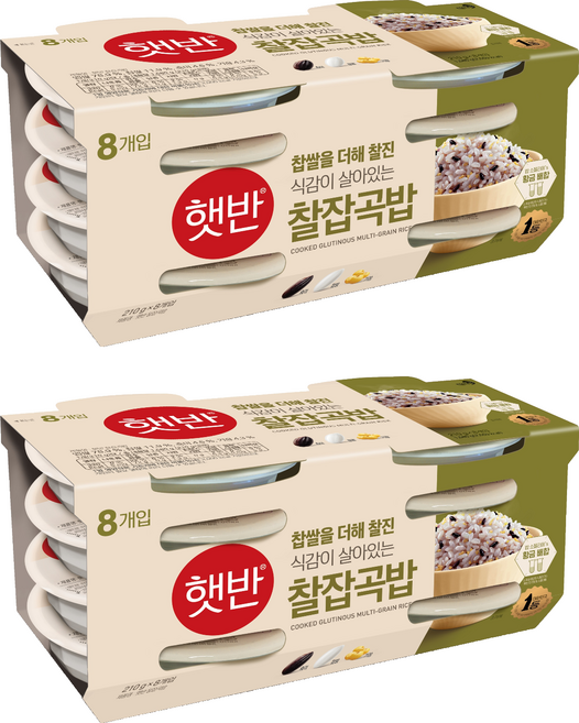 햇반 찰잡곡밥, 210g, 16개
