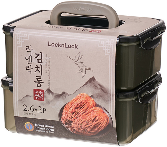 LocknLock 樂扣樂扣 單把手泡菜桶 HPL826S2 KKI 2p, 1個, 2.6L