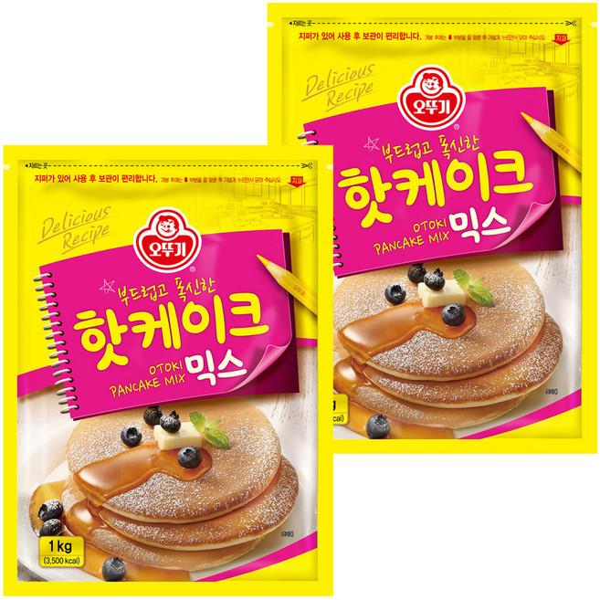 오뚜기 핫케이크 믹스, 1kg, 2개