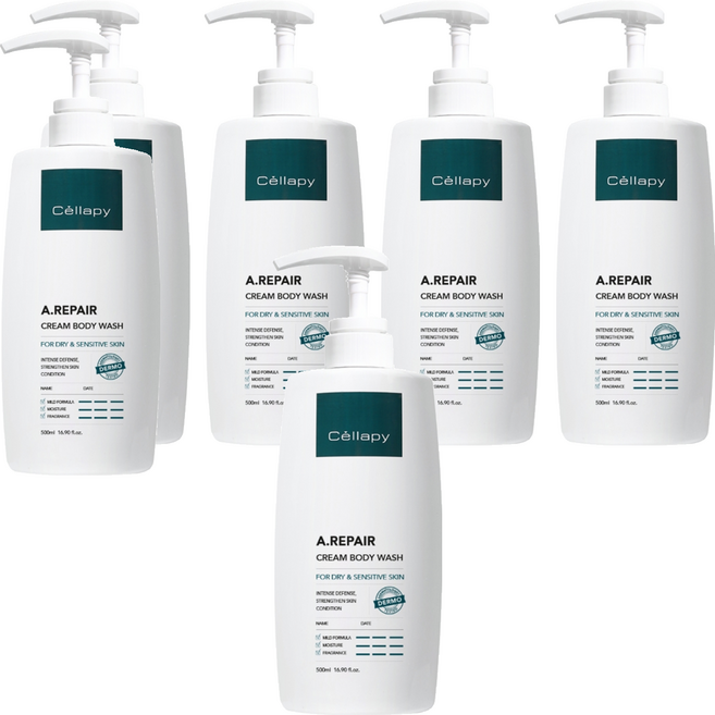 셀라피 에이리페어 크림 바디워시 플로럴 머스크향, 500ml, 6개