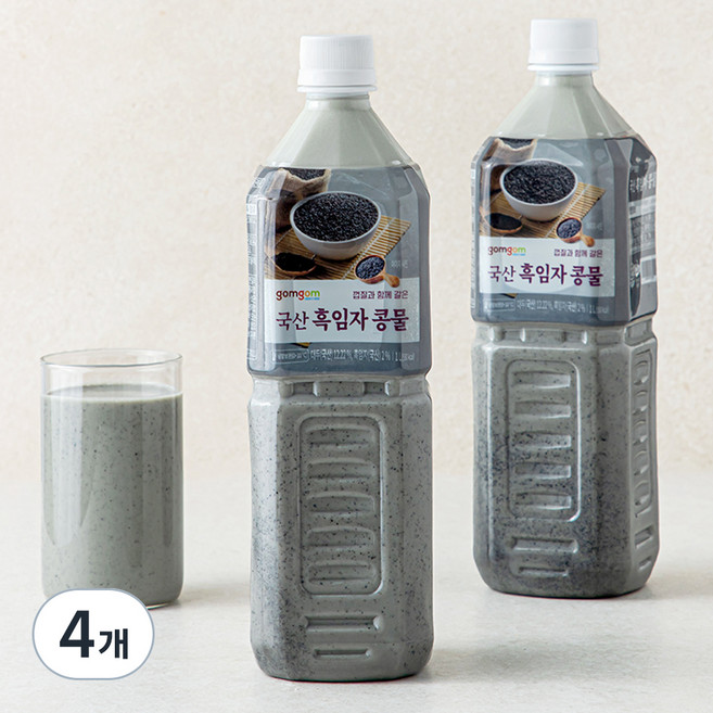 곰곰 국산 흑임자 콩물, 1L, 4개
