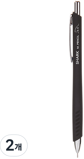 문화연필 샤크 샤프 샤크 블랙, 0.5mm, 2개