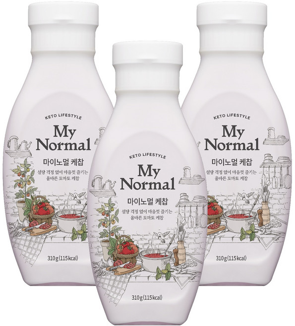마이노멀 저칼로리 케찹, 310g, 3개