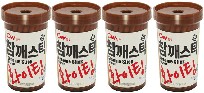 청우식품 참깨스틱 진, 85g, 4개