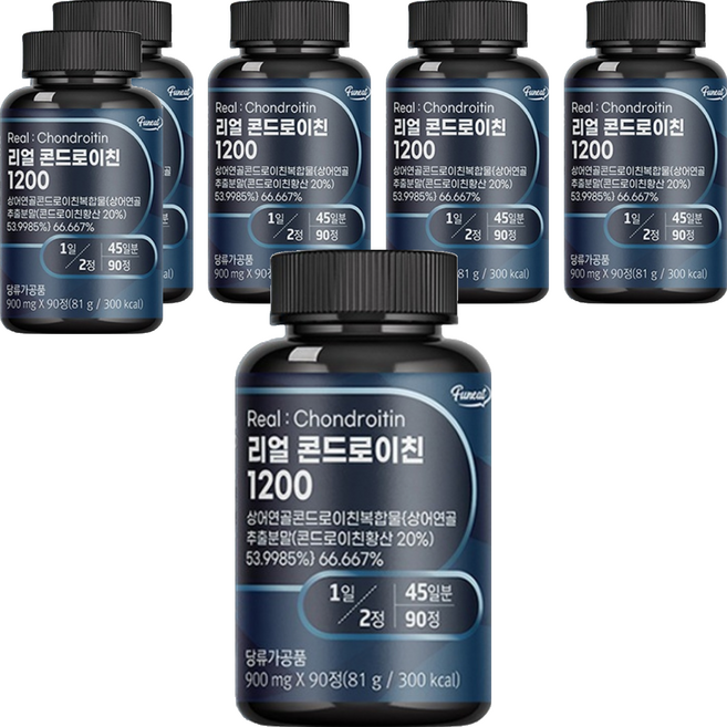 퍼니트 리얼 콘드로이친 1200 90정, 81g, 6개