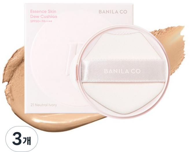 바닐라코 에센스 스킨 듀 쿠션 파운데이션 리필 11.5g, 22.5 내추럴 베이지, 3개
